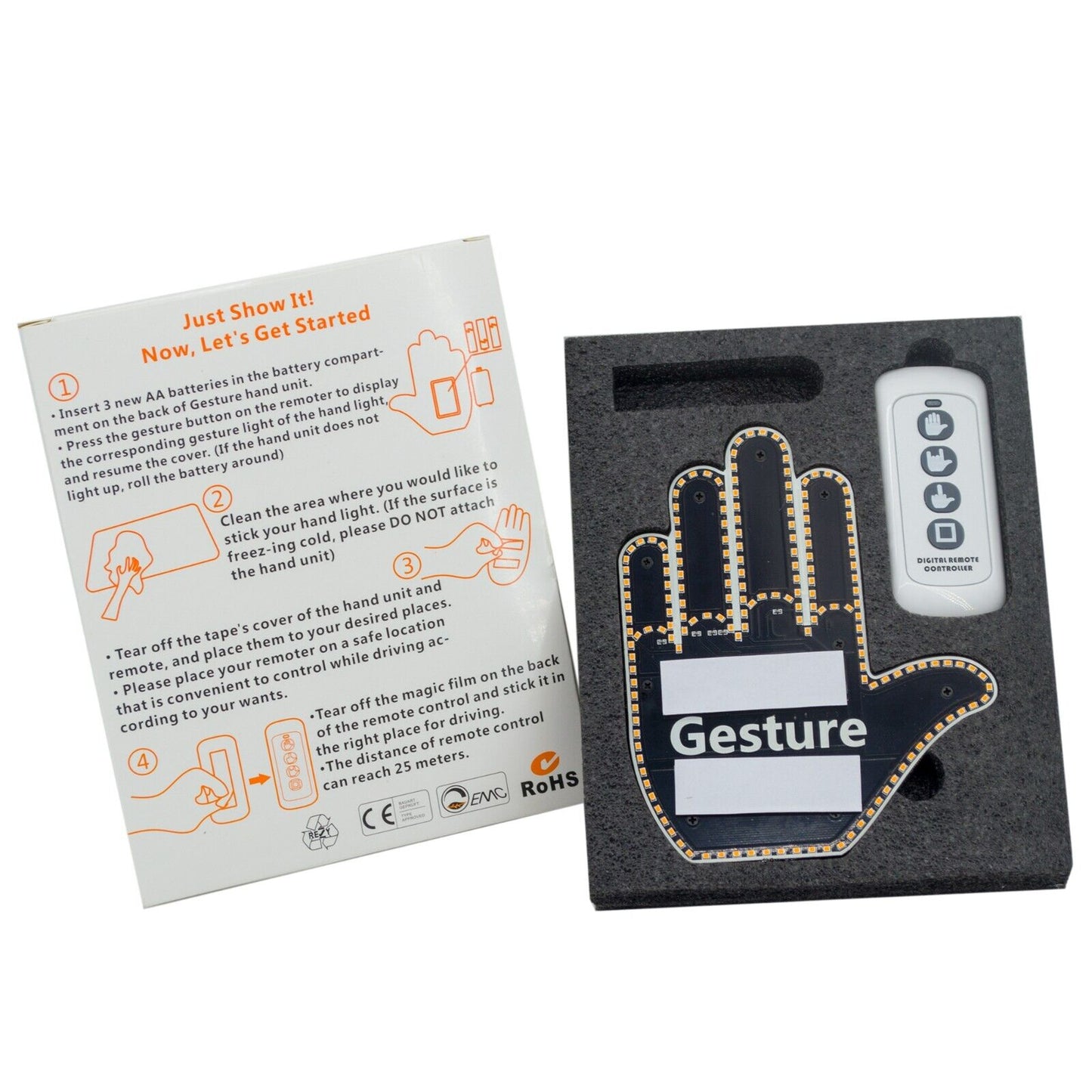 Cool Car Finger Light with Remote