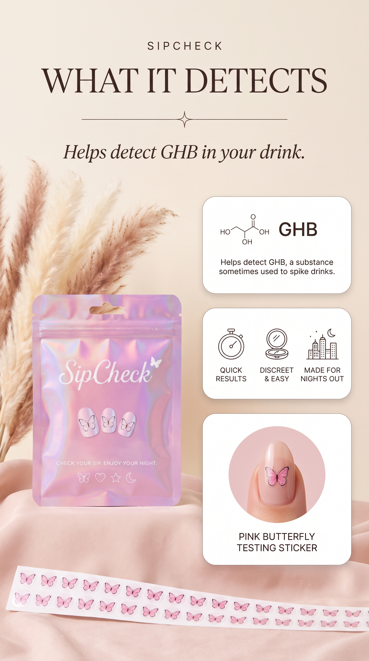 Sipcheck Drink Testing Sticker